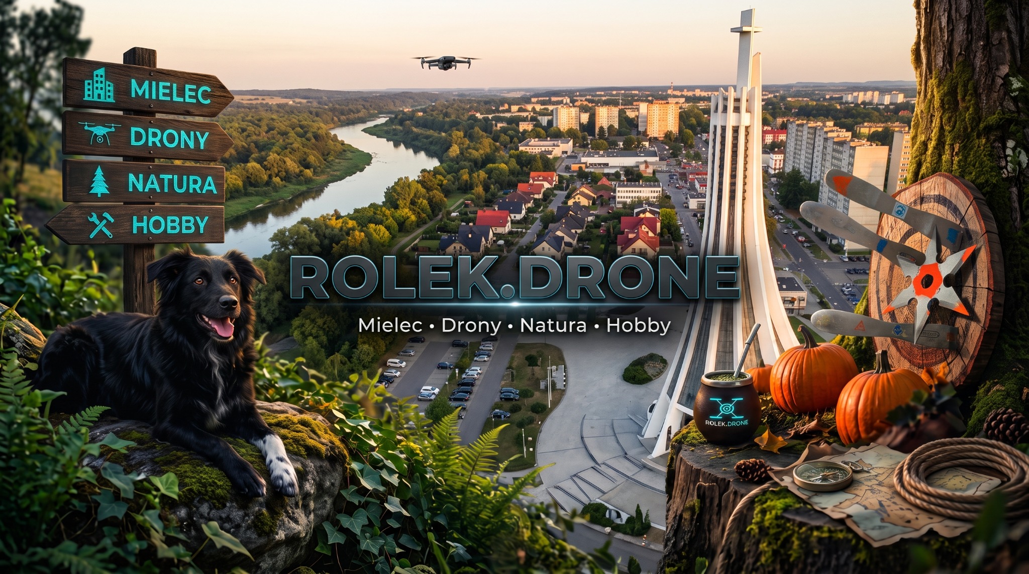 Baner ROLEK.DRONE: Mielec, drony, natura i hobby